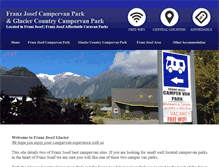 Tablet Screenshot of franzjosefcampervanpark.com
